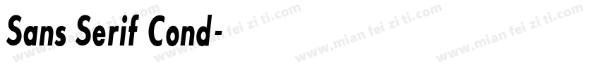 Sans Serif Cond字体转换